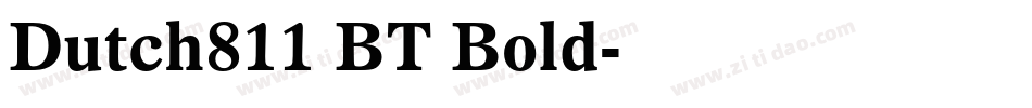 Dutch811 BT Bold字体转换